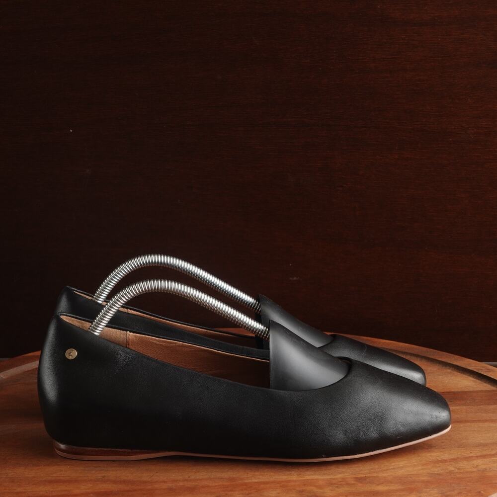 Frankie4 Flats Womens SZ 10 Black Gianna Leather Comfort Neutral Minimalist Shoe